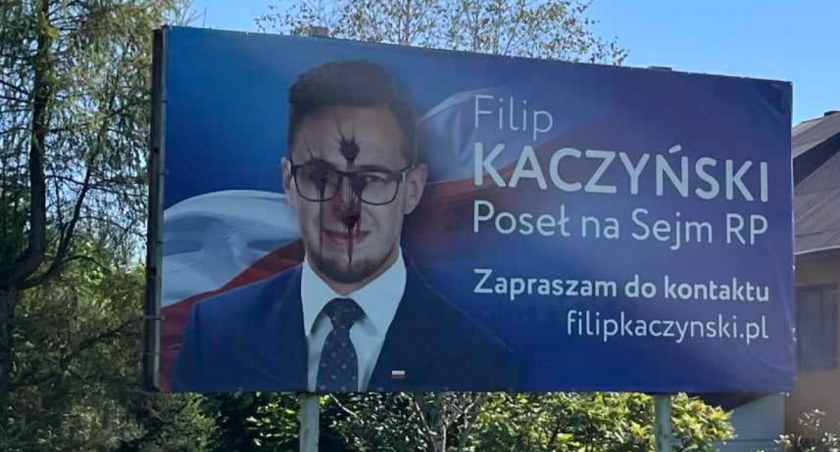 Kronika kryminalna, Poseł ostrzelany farbą Kampania wyborcza zaostrza - zdjęcie, fotografia