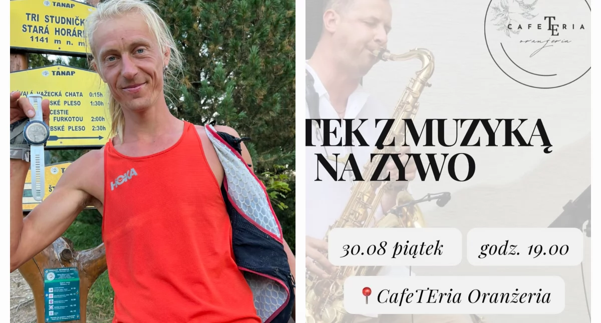Biegi, Wywiad żywo Romkiem Fickiem koncert muzyki jazzowej piątek Cafeterii Oranżeria - zdjęcie, fotografia