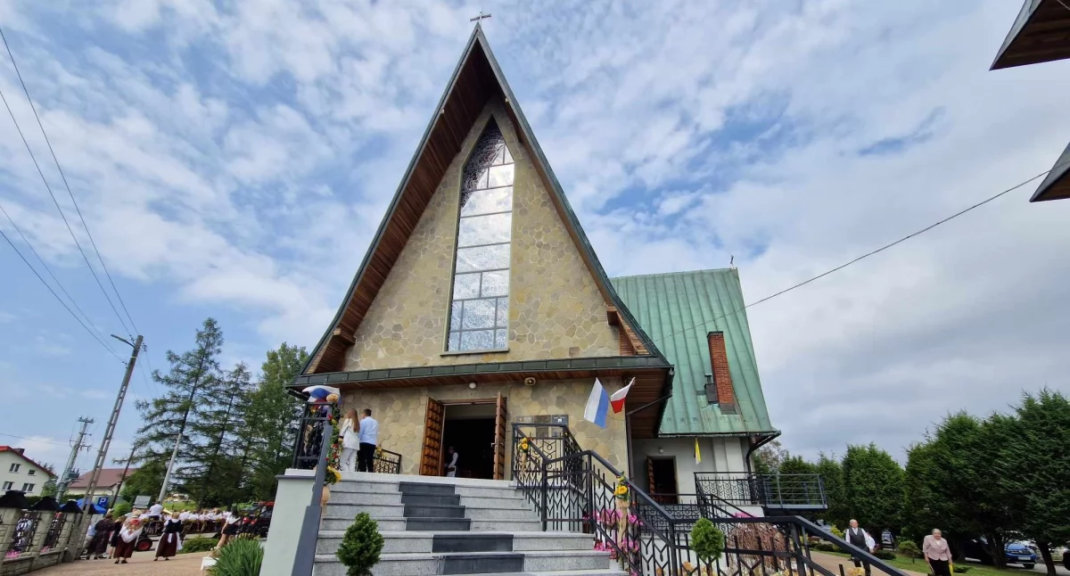 Religia, Poświęcenie wieńca Dożynkowego odpust Juszczynie - zdjęcie, fotografia