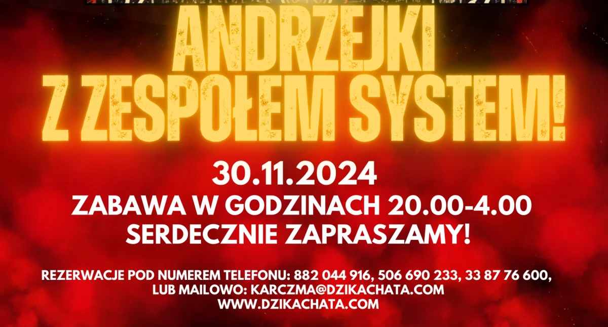 Rozrywka, Dzika Chata Andrzejki zespołem System  - zdjęcie, fotografia
