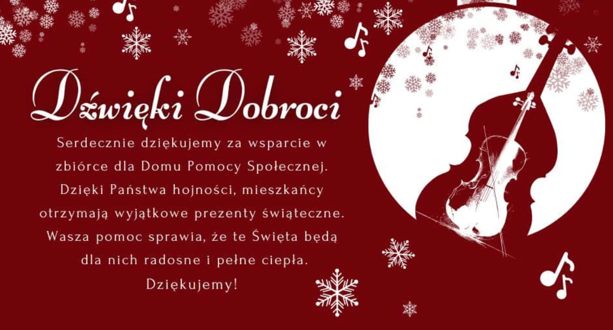 Nasze sprawy, Podziękowanie wsparcie akcji „Dźwięki Dobroci” - zdjęcie, fotografia