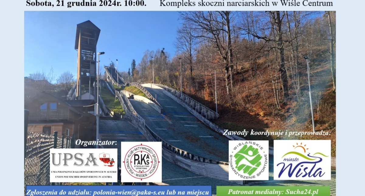 Sporty zimowe , Skoki narciarskie skoczniach Pokaż latasz! - zdjęcie, fotografia