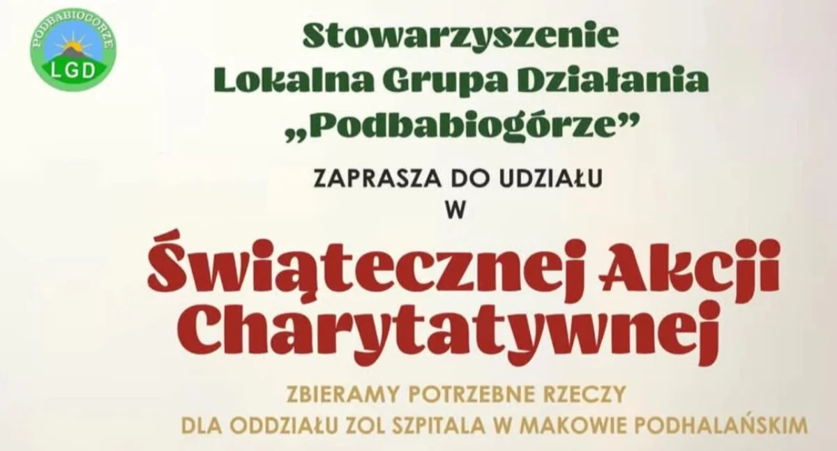Pomoc społeczna, Świąteczna Akcja Charytatywna „Podbabiogórze” - zdjęcie, fotografia