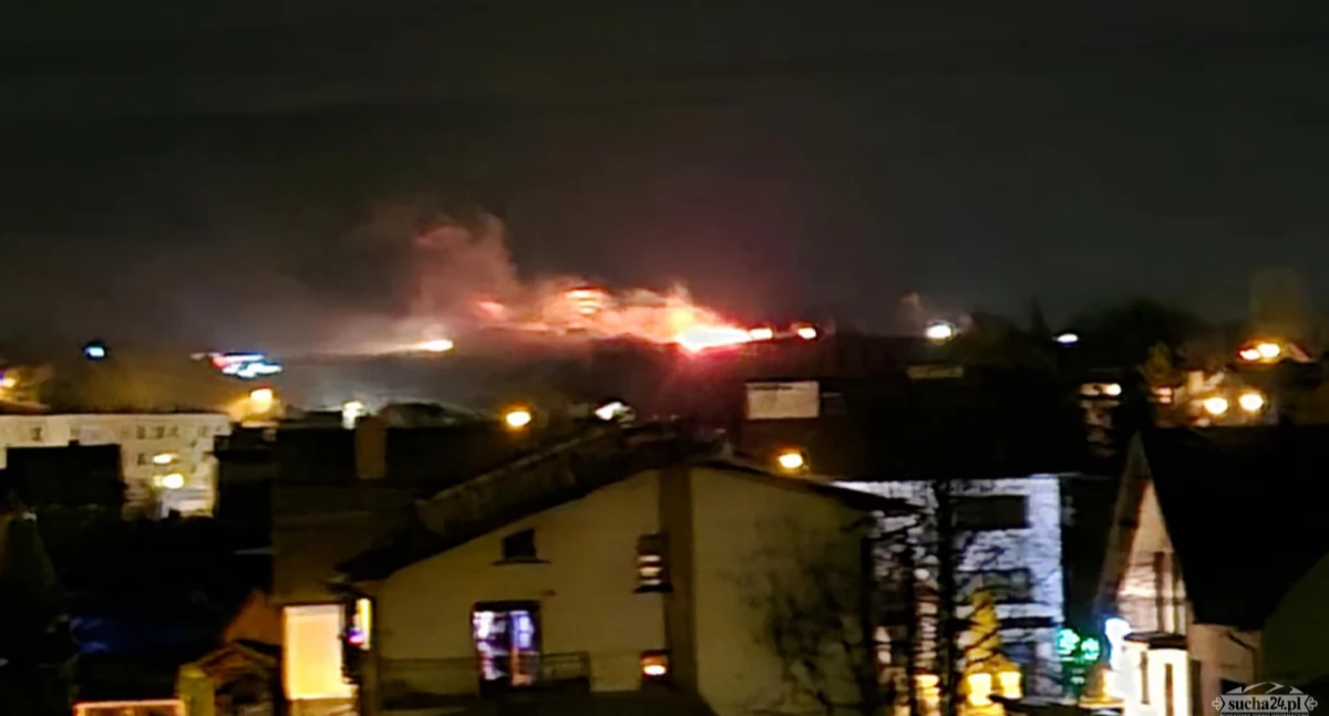 Pożary , Burmistrz Jordanowa grzmi pożarze Hajdówce - zdjęcie, fotografia