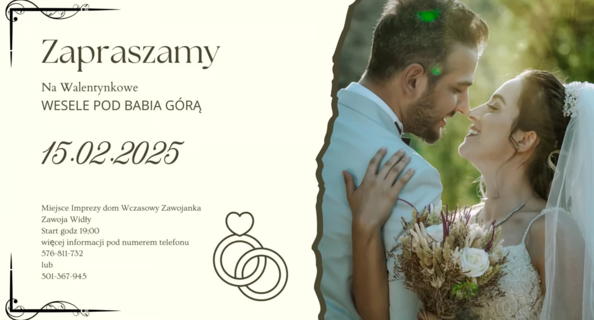 Rozrywka, Walentynkowe wesele Babią Górą singli! - zdjęcie, fotografia