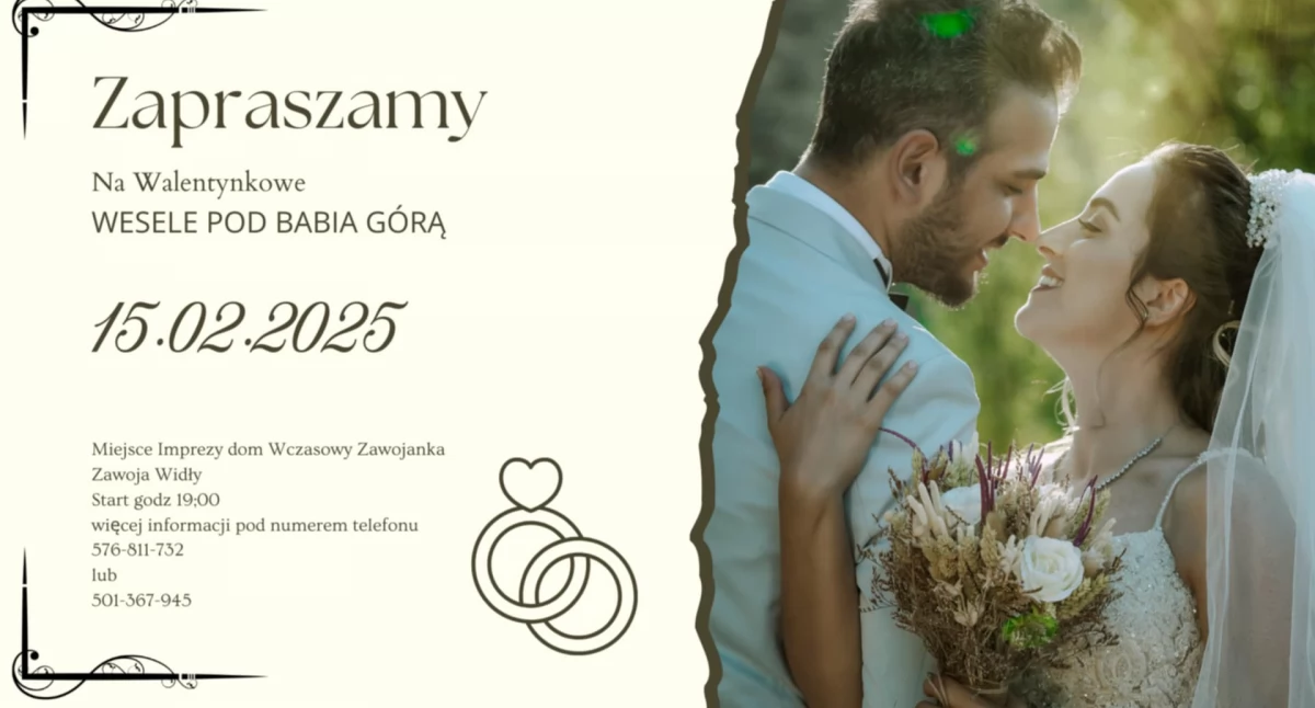 Rozrywka, Walentynkowe wesele Babią Górą singli! - zdjęcie, fotografia