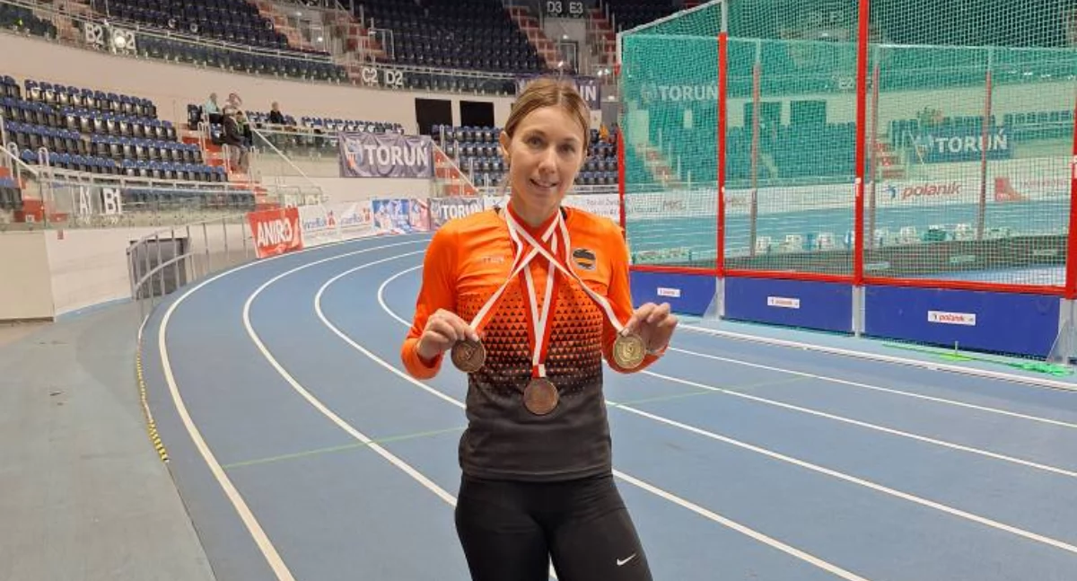 Lekkoatletyka, Katarzyna Trzop Kukla trzykrotną medalistką mistrzostw Polski Masters - zdjęcie, fotografia