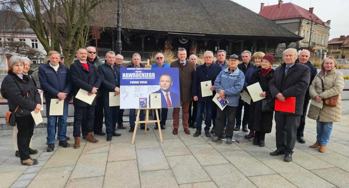 Polityka, Inauguracja Społecznego Komitetu Poparcia Karola Nawrockiego Suchej Beskidzkiej (video) - zdjęcie, fotografia