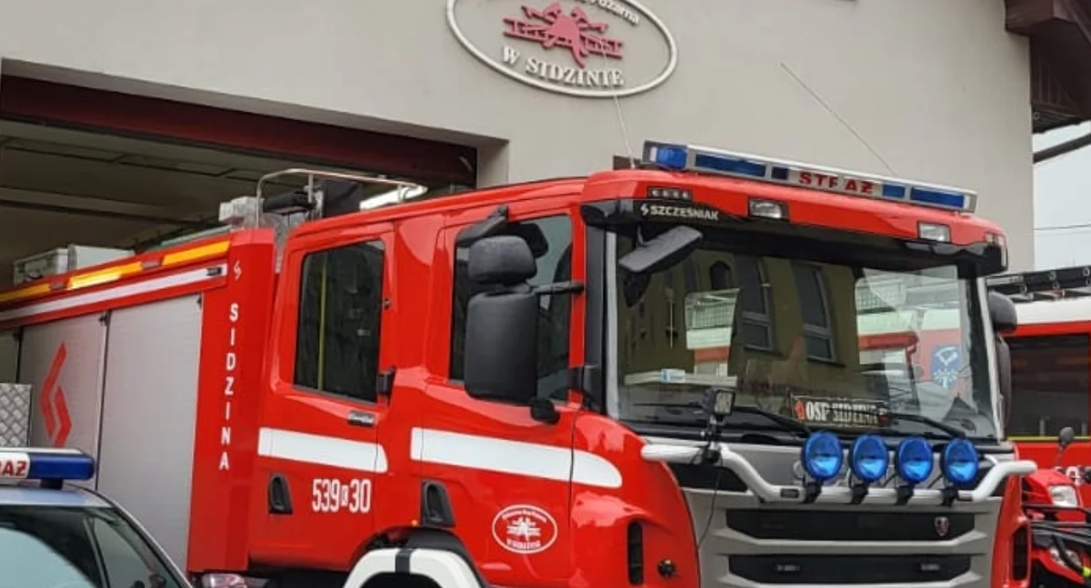 Pożary , Strażacy interweniowali Sidzinie - zdjęcie, fotografia