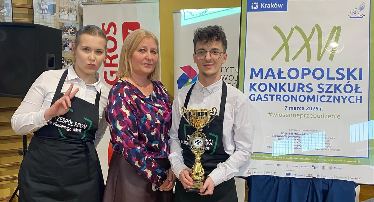 Ze szkolnej ławy, Sukces uczniów suskiego Witosa Małopolskim Konkursie Gastronomicznym - zdjęcie, fotografia