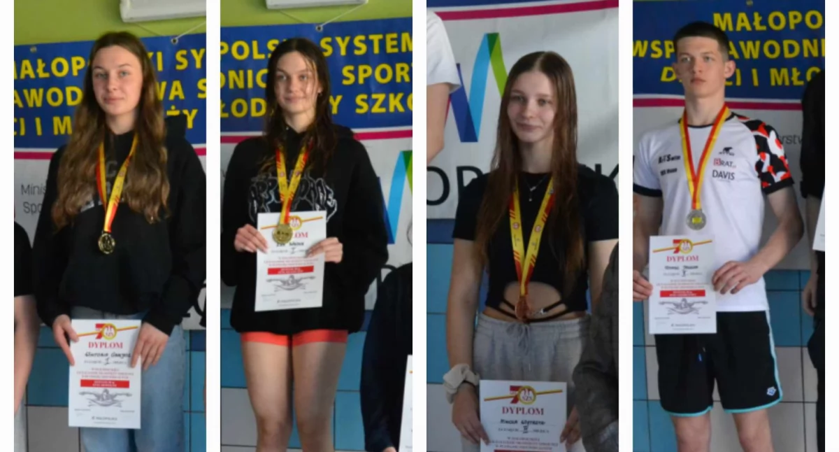 Sport szkolny, Wiktoria Gracjasz Wrona zwyciężają Suchej Beskidzkiej - zdjęcie, fotografia