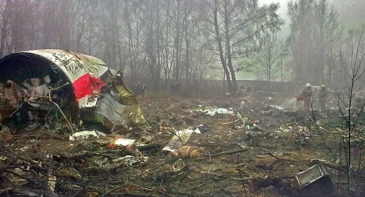Zdjęcie Tu-154 rozbitego w Smoleńsku