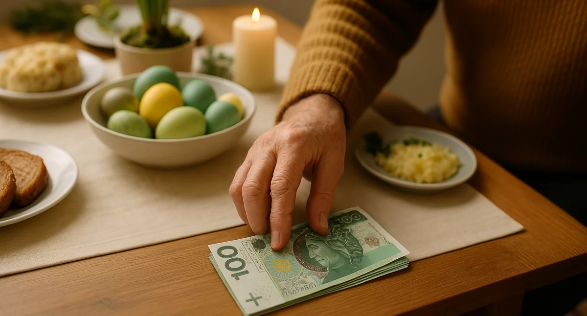 Finanse i Budżet, Podwójny przelew Wielkanoc - zdjęcie, fotografia
