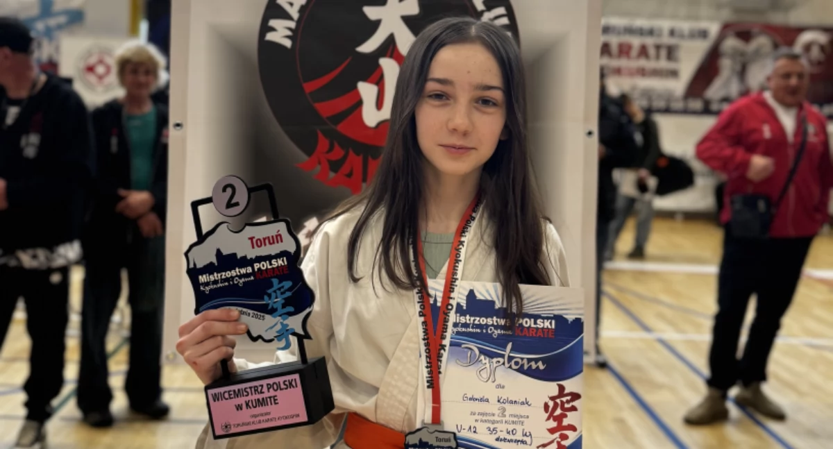 Pozostałe, Gabriela Kolaniak wicemistrzynią Polski karate Oyama Kyokushin - zdjęcie, fotografia