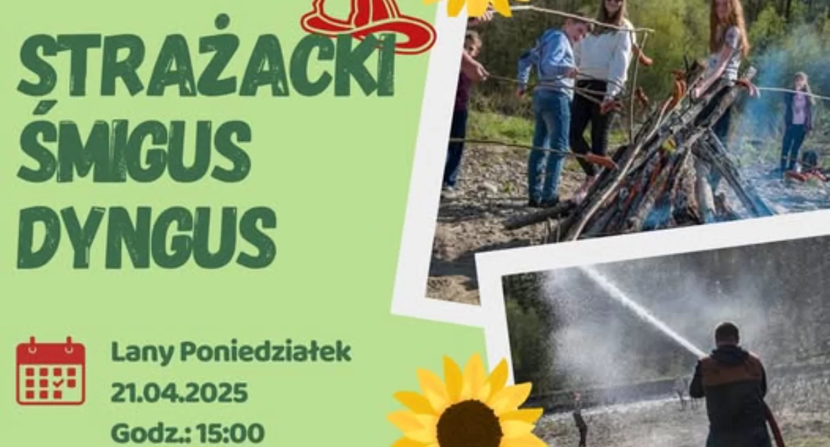 Folklor i Tradycje , Strażacki Śmigus Dyngus Makowie Dolnym Wodna Zabawa - zdjęcie, fotografia