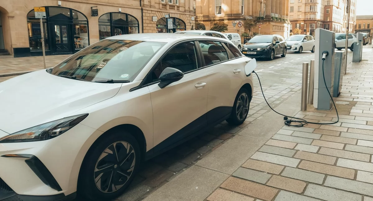 Materiał zewnętrzny, ładowania elektryków Polsce granicą - zdjęcie, fotografia