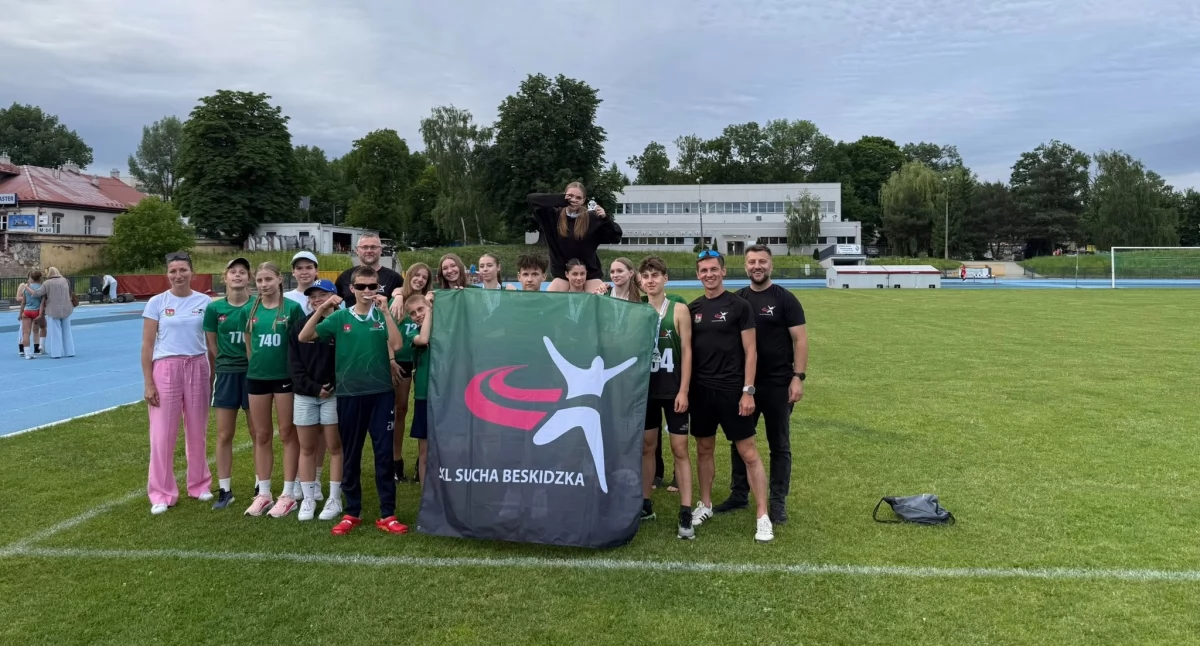 Lekkoatletyka, Sucha Beskidzka rozbił medalowy podczas zawodów wojewódzkich - zdjęcie, fotografia