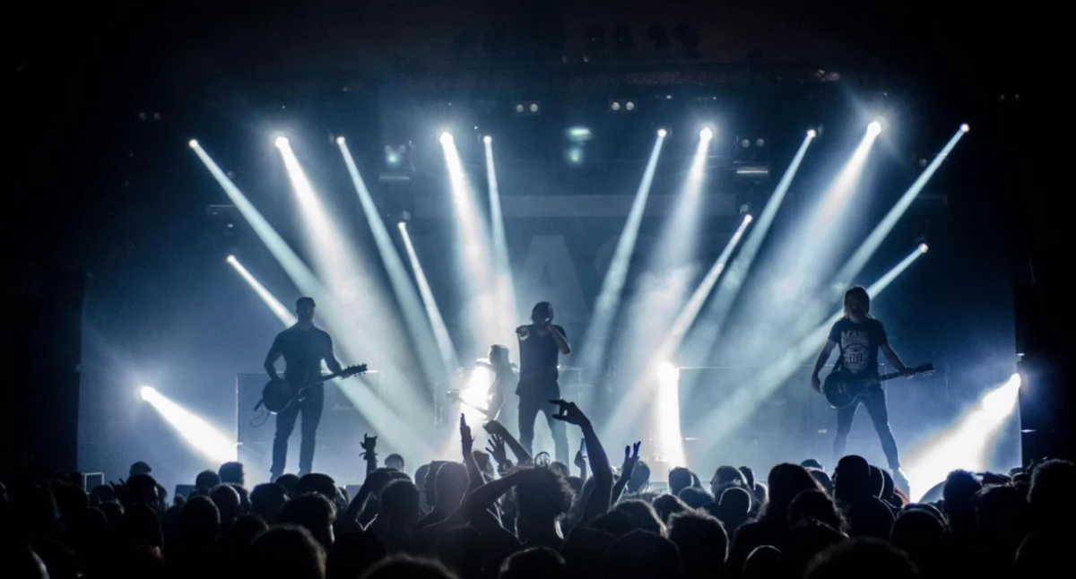 Materiał zewnętrzny, przygotować koncertu zespół Wszystko musicie mieć - zdjęcie, fotografia