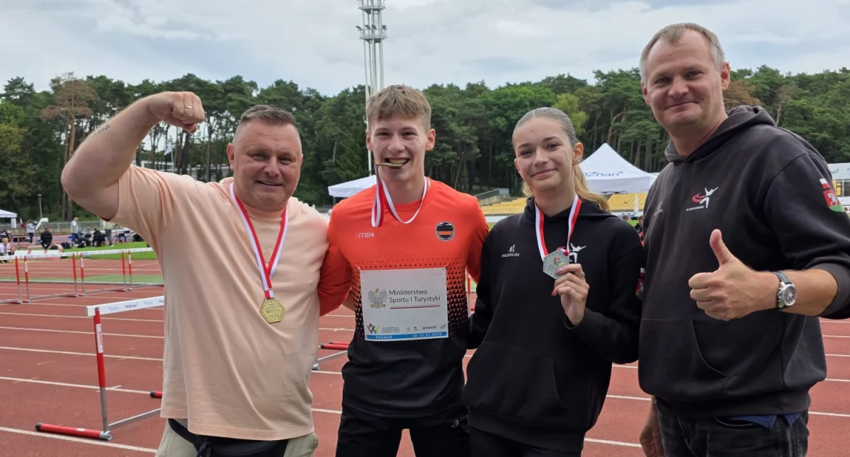Lekkoatletyka, Jakub Sarlej złotem Julia Gruchlik srebrem Mistrzostwach Polski - zdjęcie, fotografia