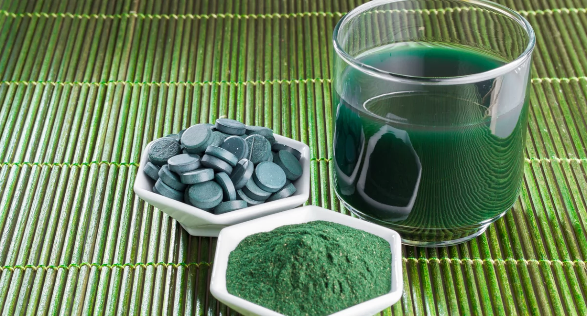 Materiał zewnętrzny, Spirulina mikroalga wielkiej - zdjęcie, fotografia