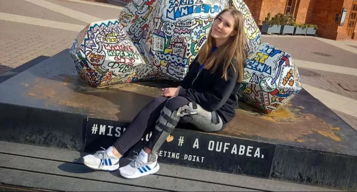 Nasze sprawy, Misja zakończona powodzeniem Paulina Cielęcarz nową ortezą - zdjęcie, fotografia