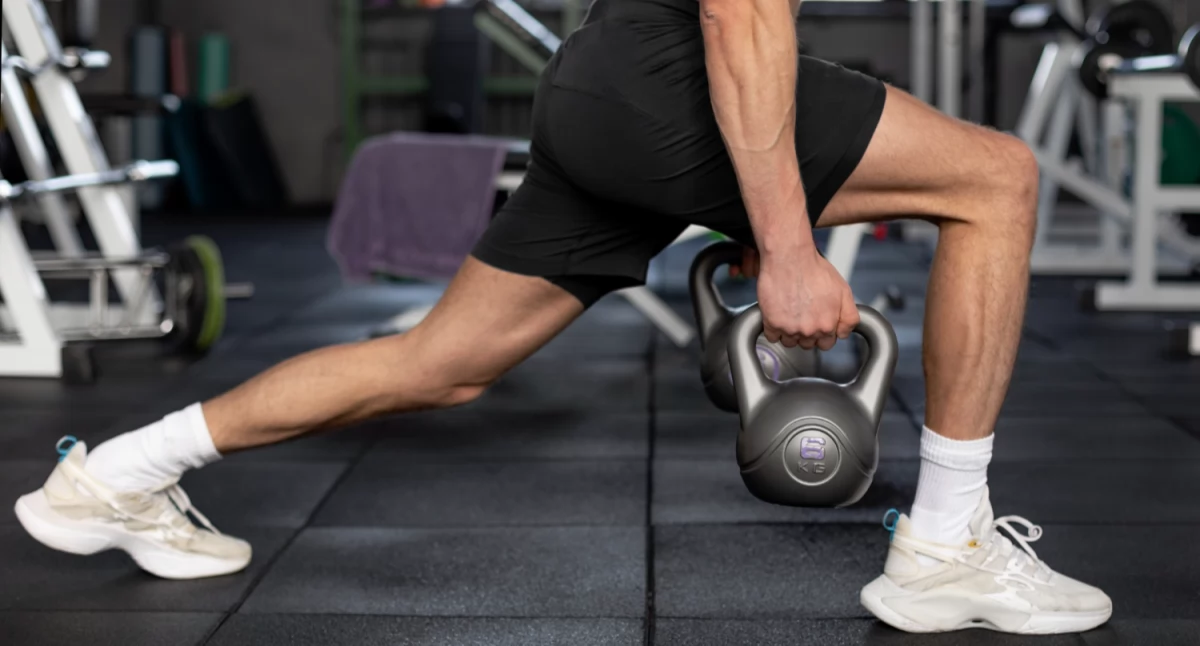Materiał zewnętrzny, prawidłowo ćwiczyć kettlebells - zdjęcie, fotografia