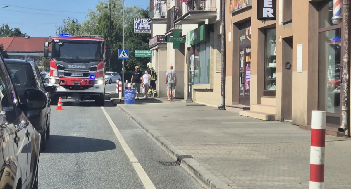 Pożary , Pożar centrum Jordanowa - zdjęcie, fotografia