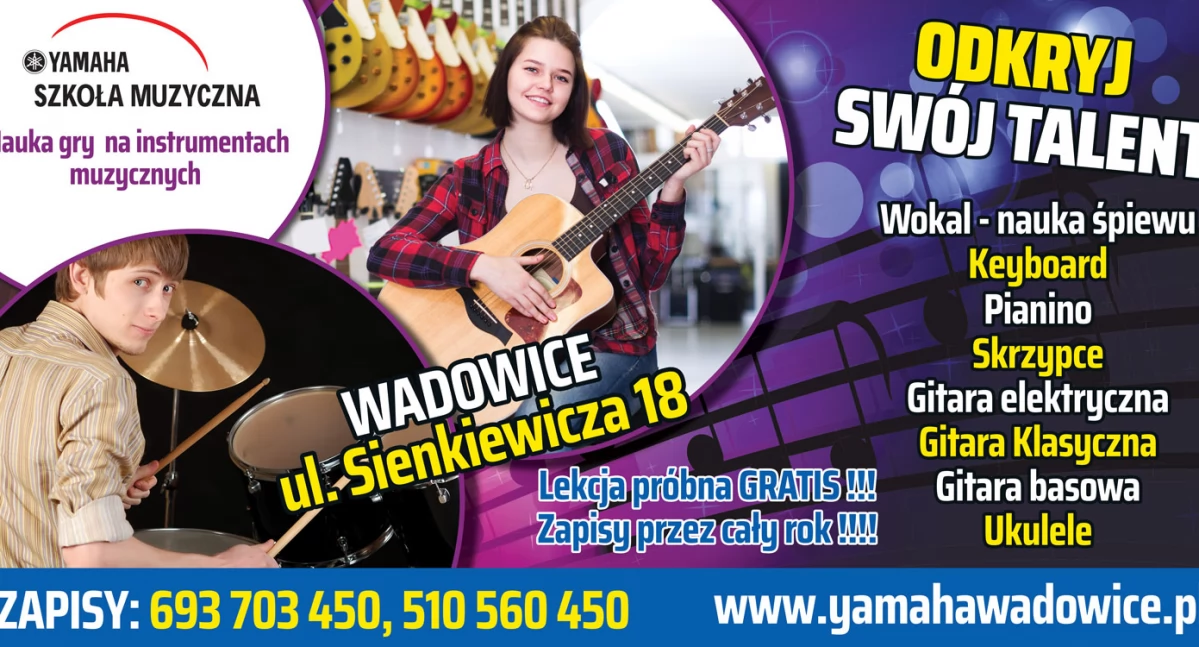 Ze szkolnej ławy, Szkoła Muzyczna Yamaha Wadowicach rozpoczyna zapisy szkolny! - zdjęcie, fotografia