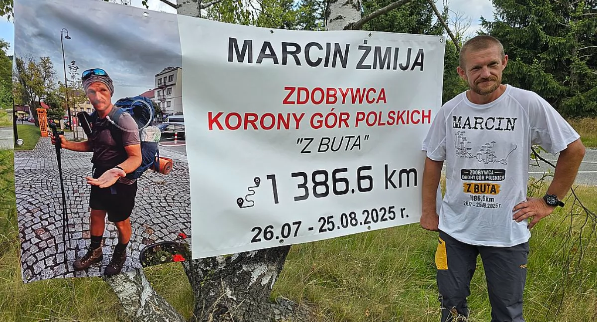 Osobowości sportu, Marcin Żmija zdobył Koronę Polskich jednym ciągu wyłącznie pieszo - zdjęcie, fotografia