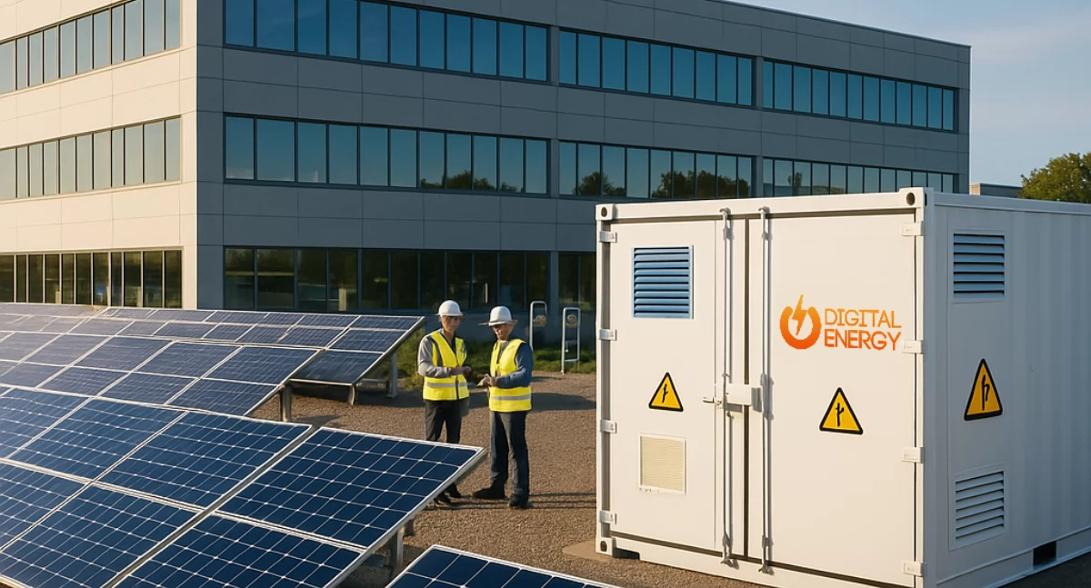 Materiał zewnętrzny, magazyn energii odnawialnej firmie dobra inwestycja - zdjęcie, fotografia