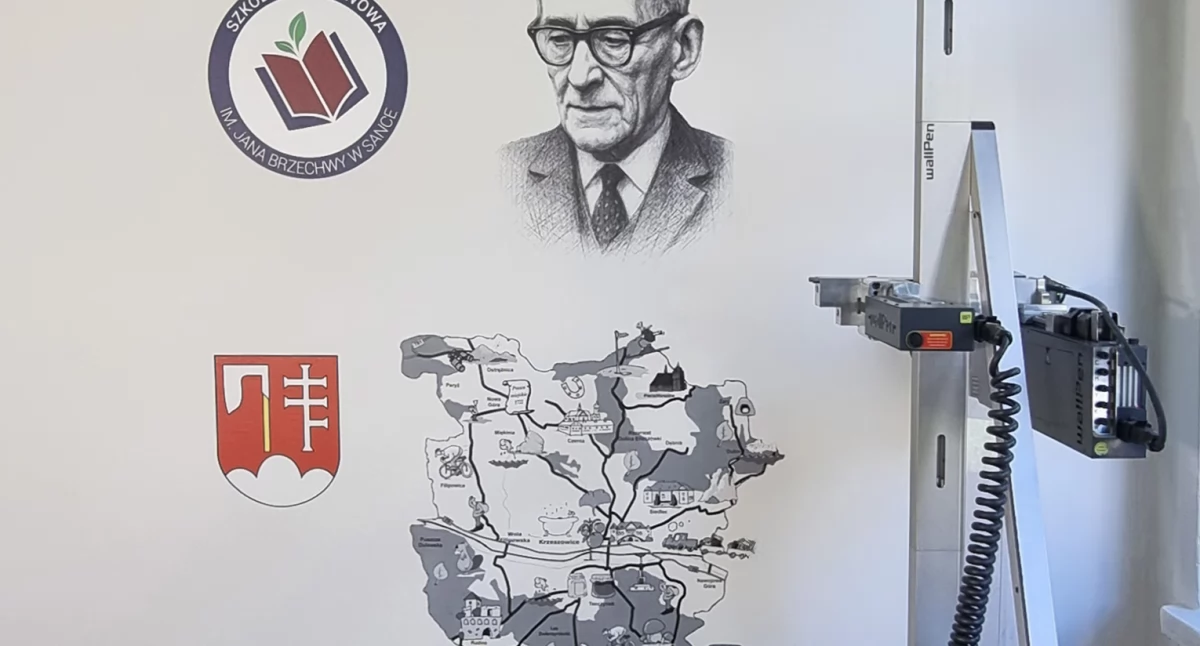 Materiał zewnętrzny, ścienny szybka metamorfoza remontu (szkoły urzędy firmy) - zdjęcie, fotografia