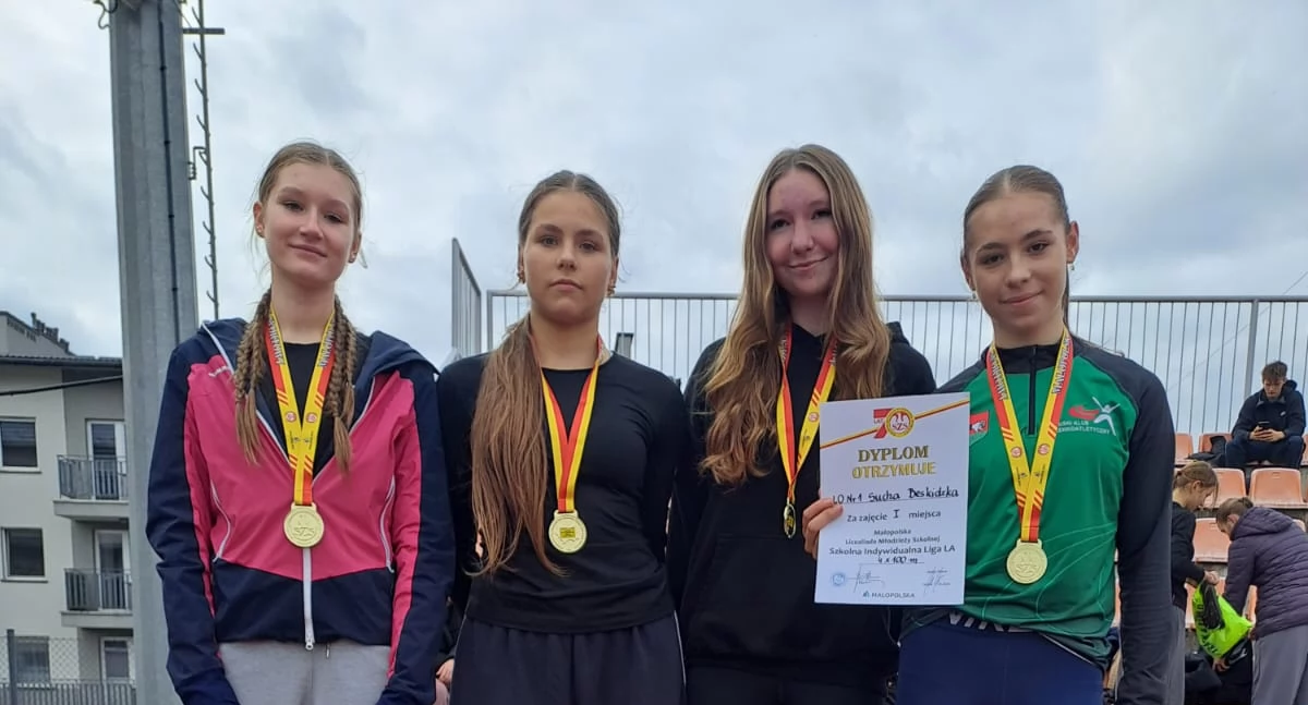 Sport szkolny, Młodzież Witosa Goetla medalami lekkoatletyce - zdjęcie, fotografia