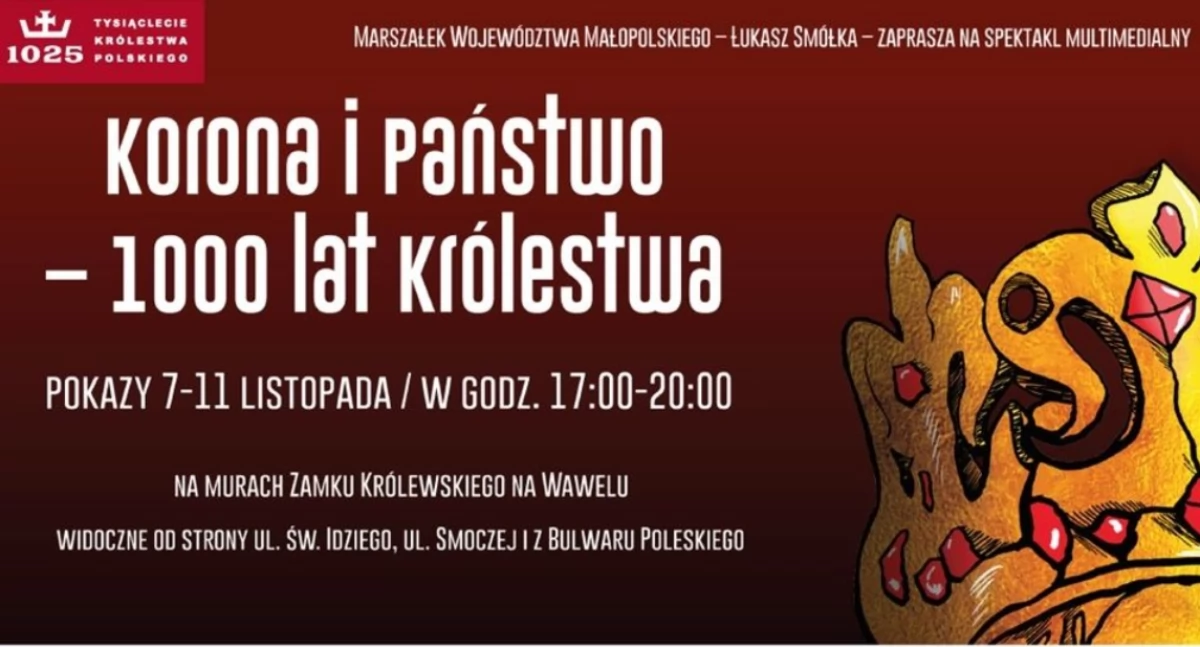 Historia, Plenerowy spektakl multimedialny Korona Państwo Królestwa - zdjęcie, fotografia