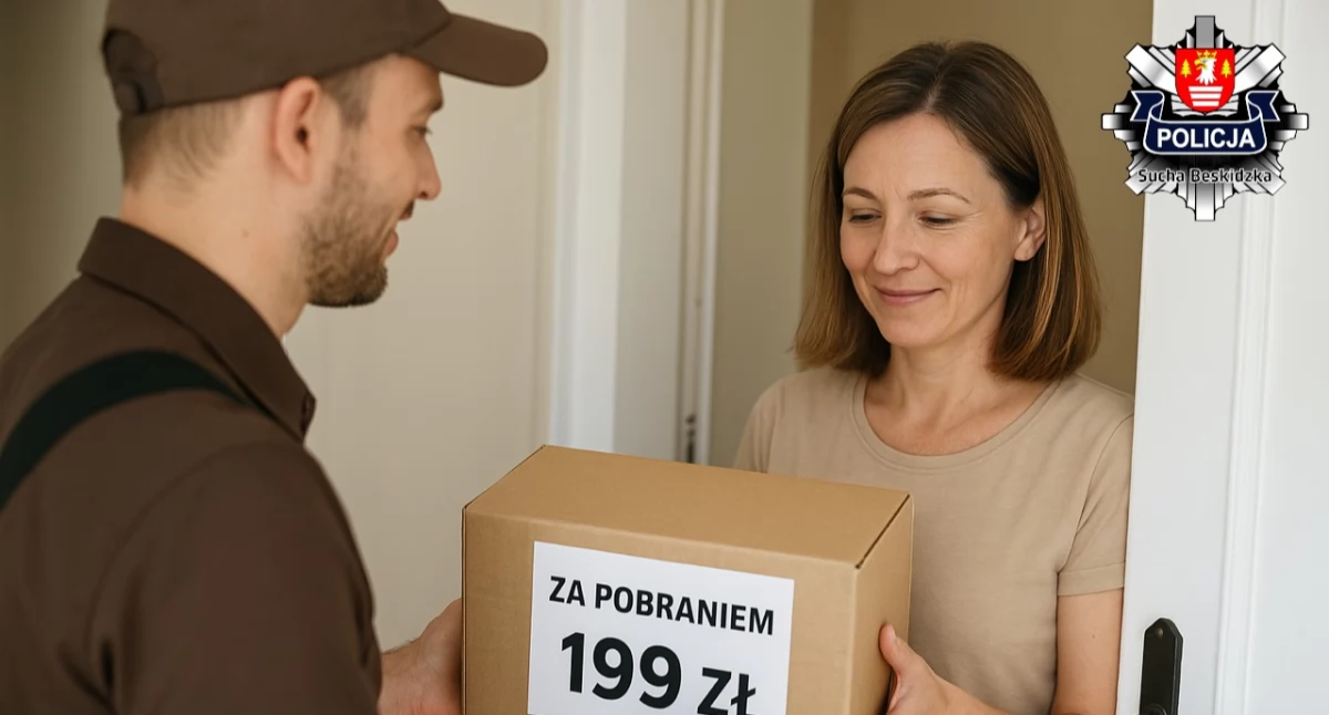 Komunikaty ostrzeżenia policji, Policja apeluje Uwaga oszustwa związane paczkami pobraniem - zdjęcie, fotografia