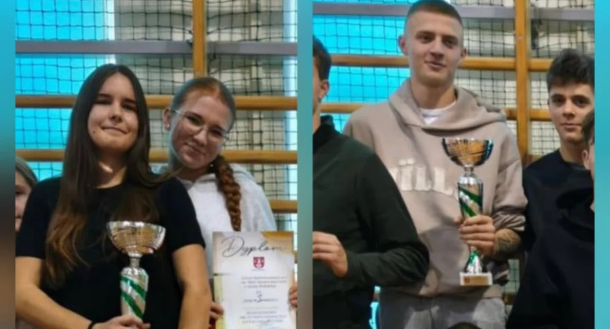 Sport szkolny, Mistrzowskie tytuły laury suskiego Goetla tenisie stołowym - zdjęcie, fotografia