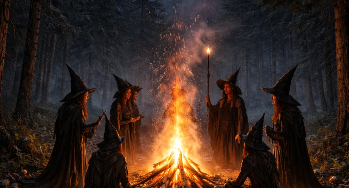 Folklor i Tradycje , widywano wiedźmy regionie Babiej Góry Dawne wierzenia związane nocą Łucji - zdjęcie, fotografia