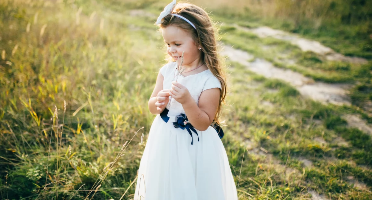 Materiał zewnętrzny, wyróżniają eleganckie sukienki dziewczynek Milulove - zdjęcie, fotografia