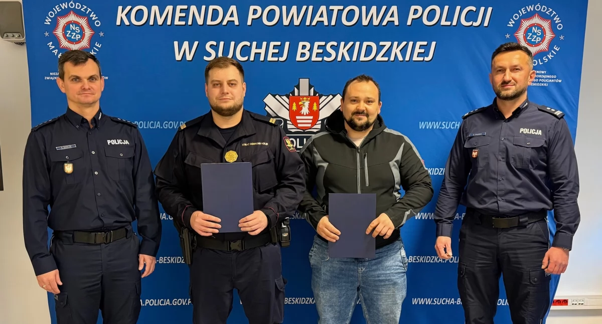 Nasze sprawy, Bohaterska postawa godna naśladowania Policja podziękowała mieszkańcom - zdjęcie, fotografia