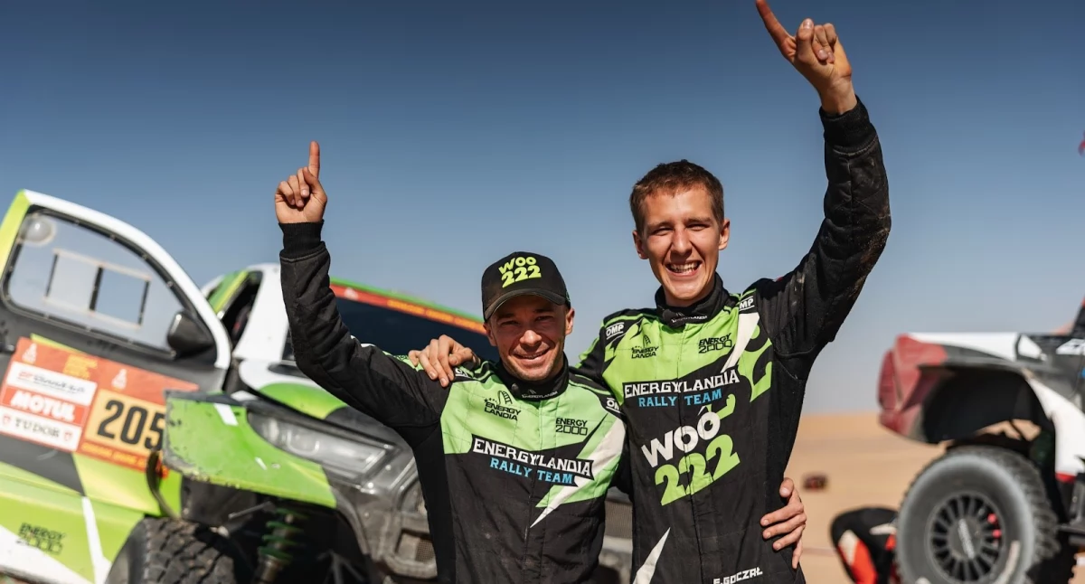 Motosport, Dakarowy rollercoaster happy endem Goczał Gospodarczyk znów - zdjęcie, fotografia