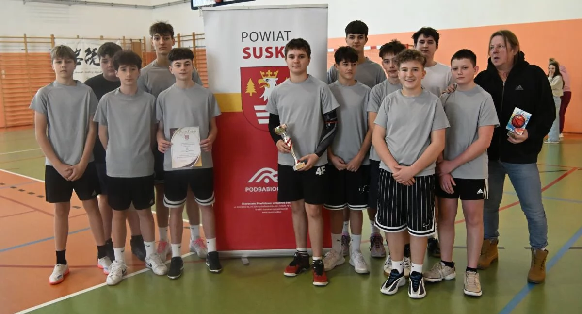 Sport szkolny, Stryszawa króluje koszem - zdjęcie, fotografia