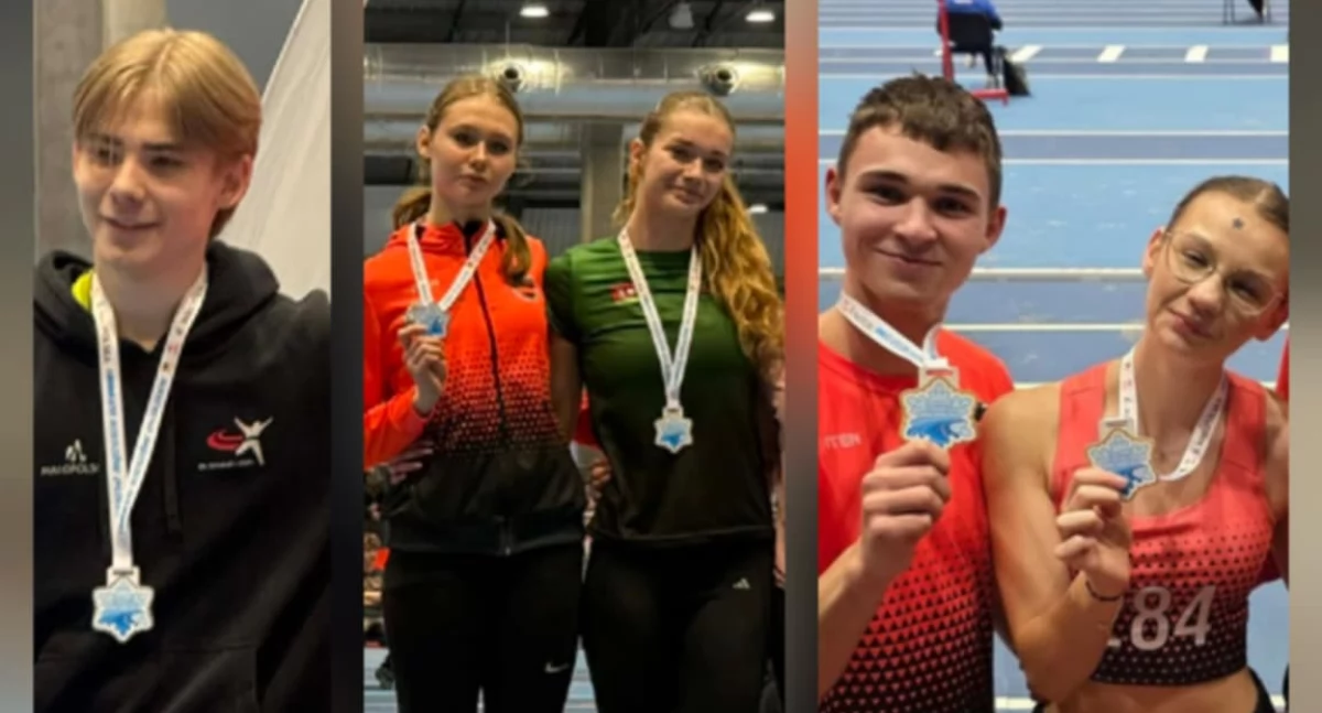 Lekkoatletyka, Lekkoatleci bieganie Stryszawa Sucha Beskidzka medal - zdjęcie, fotografia