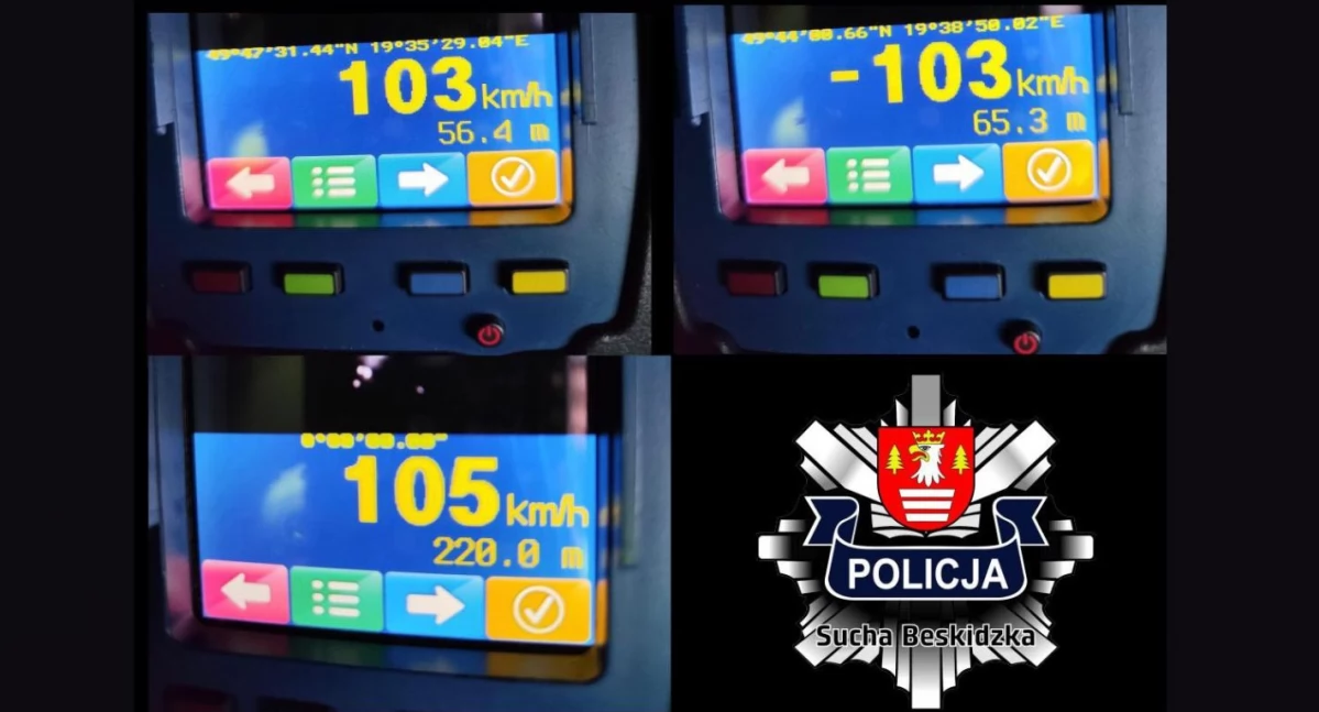 Komunikaty ostrzeżenia policji, Jechał terenie zabudowanym latek powiatu suskiego prawa jazdy - zdjęcie, fotografia