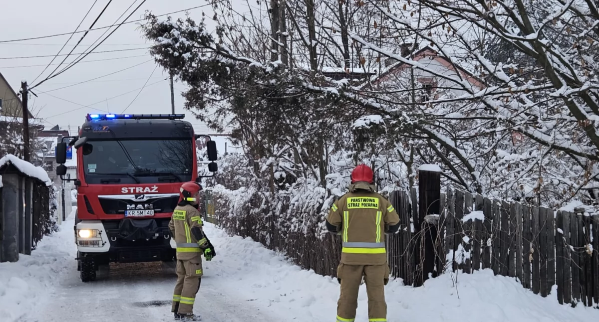 Z remizy, Interwencja strażaków Makowie Podhalańskim - zdjęcie, fotografia