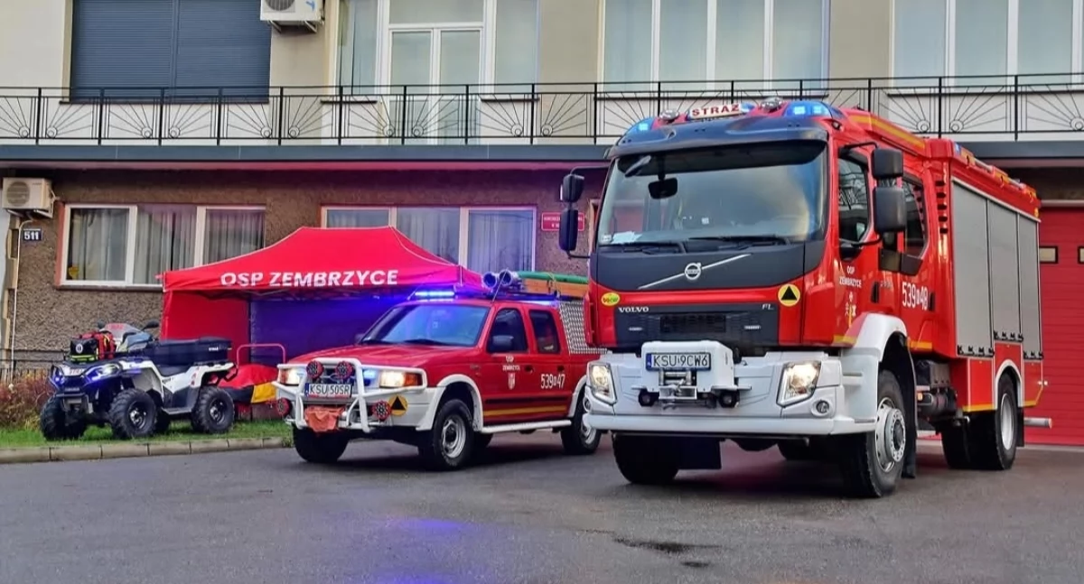 Z remizy, podczas akcji Strażak Zembrzyce zaatakowany trakcie interwencji - zdjęcie, fotografia