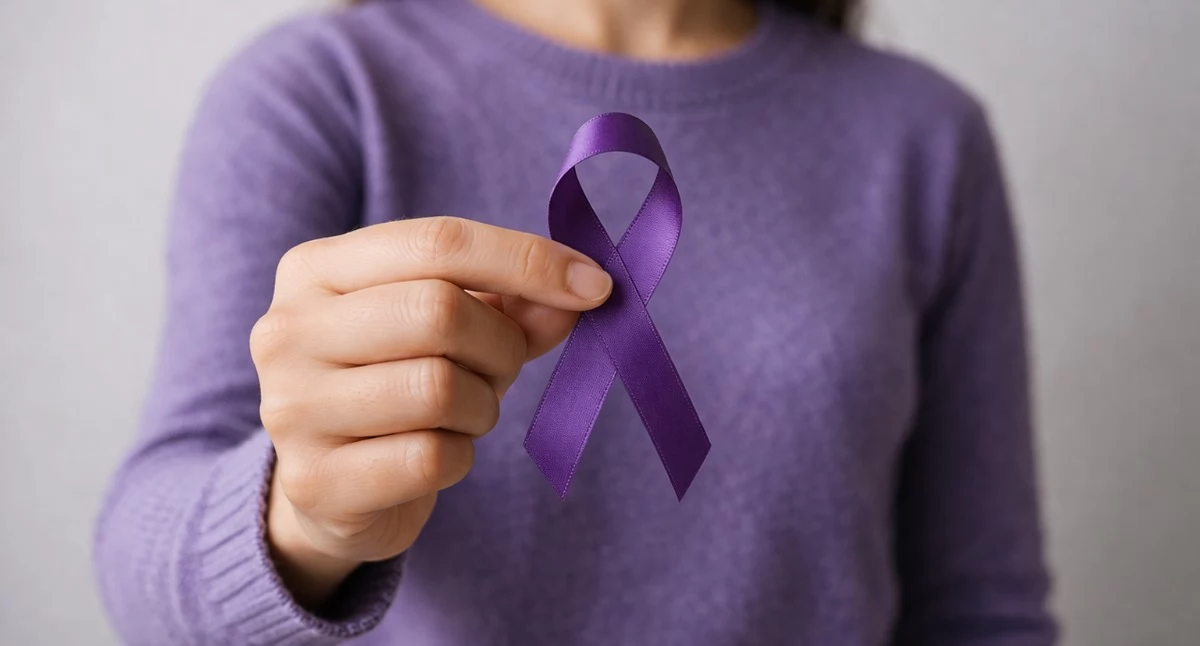 Kartka z kalendarza, marca Międzynarodowy Dzień Epilepsji znany Purple Lawendowy Dzień - zdjęcie, fotografia