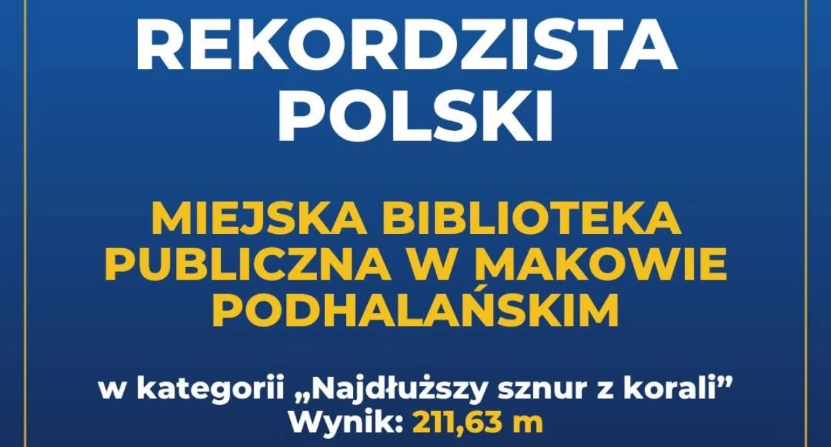 Nasze sprawy, Rekord Polski najdłuższy sznur korali oficjalnie zatwierdzony! - zdjęcie, fotografia