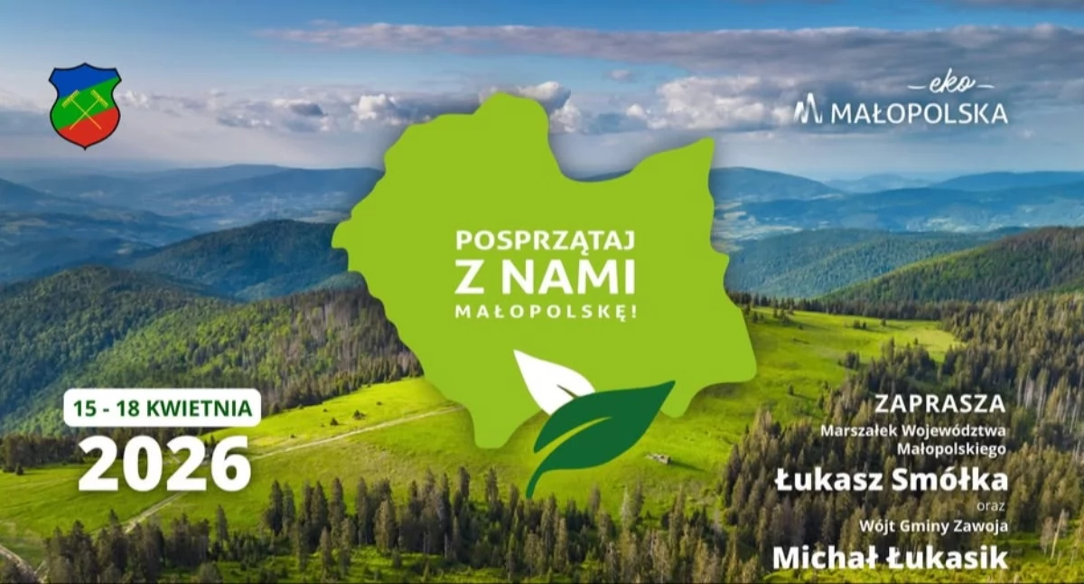 Informacje urzędowe, Gmina Zawoja włącza akcję „Posprzątaj Małopolskę 2026” - zdjęcie, fotografia