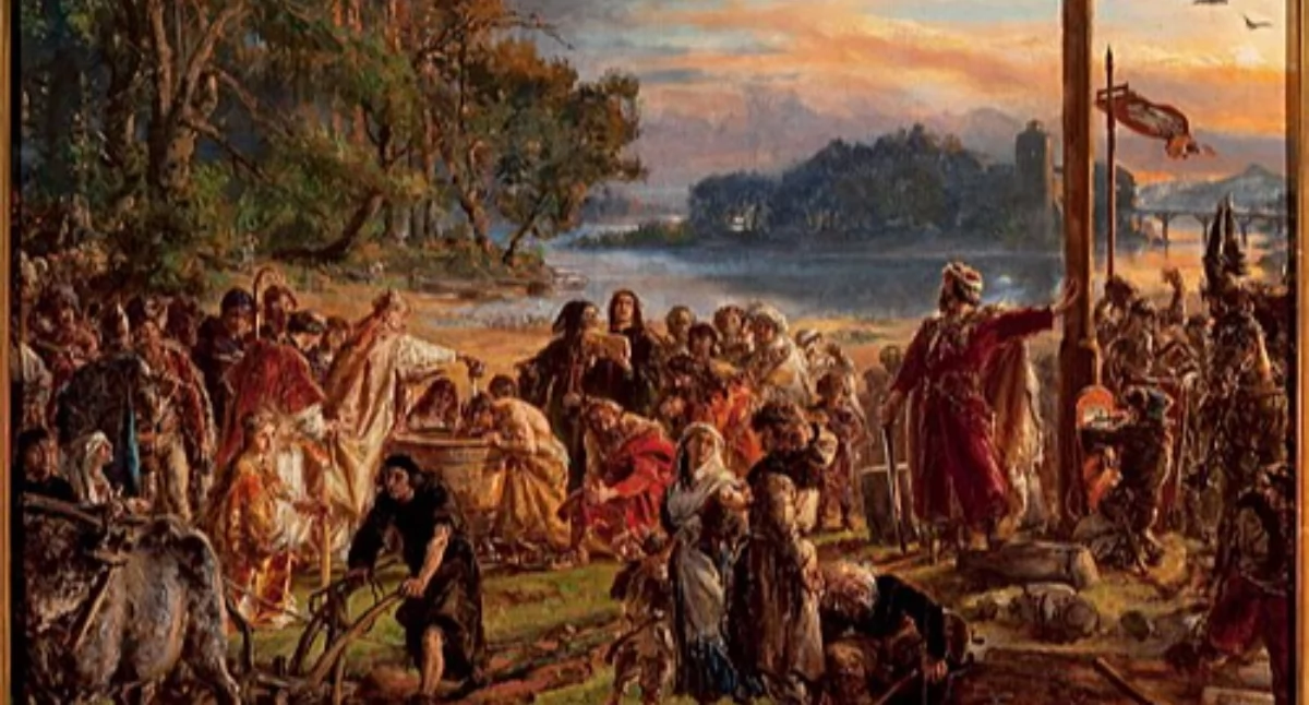 Jan Matejko - Zaprowadzenie chrześcijaństwa R.P.965, z cyklu 