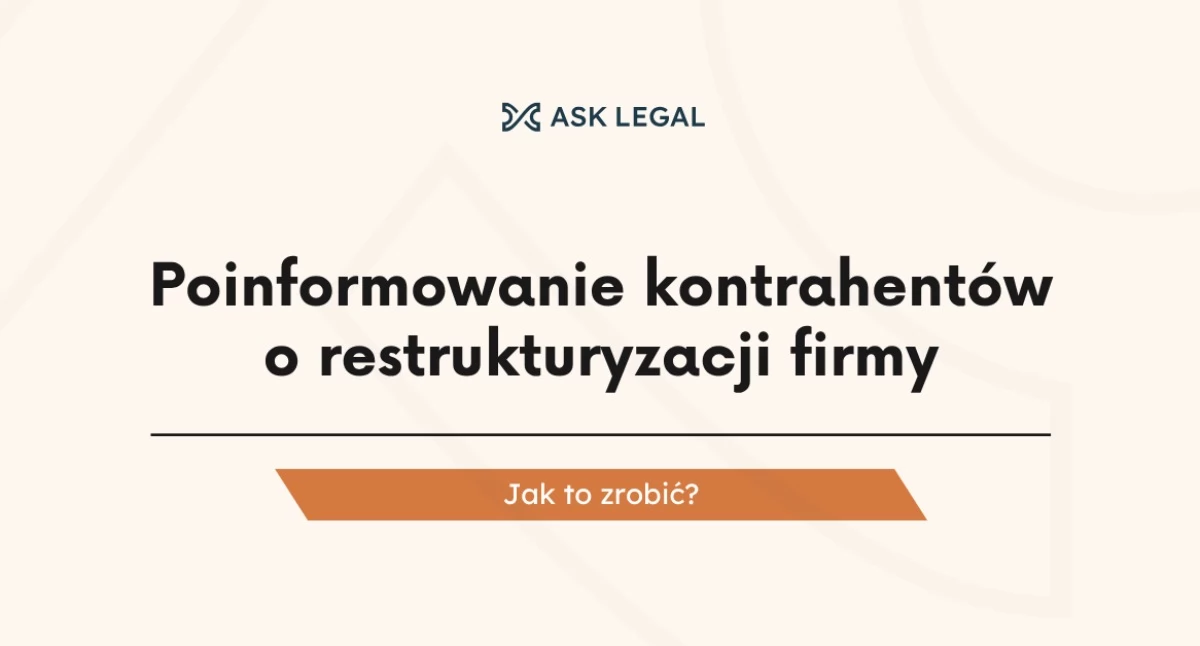 Materiał zewnętrzny, poinformować kontrahentów restrukturyzacji firmy - zdjęcie, fotografia