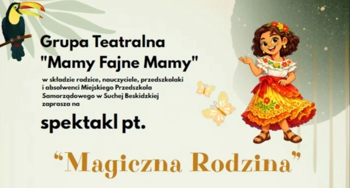 Film i Teatr, Miejskie Przedszkole Samorządowe zaprasza spektakl „Magiczna Rodzina” - zdjęcie, fotografia